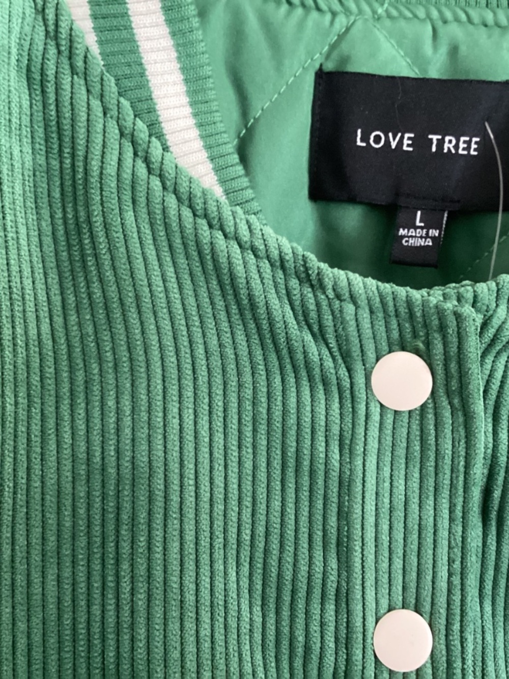 Love Tree Corduroy Crop Jacket NWOT size L - Picture 4 of 10
